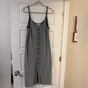 Z Supply Black and White Striped Maxi Dress